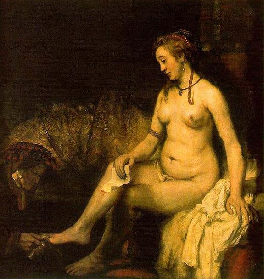 REMBRANDT Harmenszoon van Rijn Bathsheba in her bath, also modelled by Hendrickje, oil painting picture